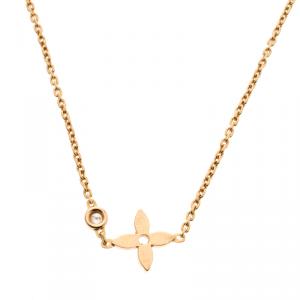 Louis Vuitton Idylle Blossom Diamond 18k Rose Gold Chain Necklace