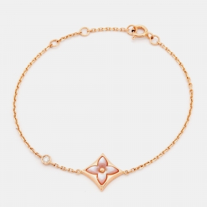 Louis Vuitton Blossom Star BB Pink Mother of Pearl Diamond 18k Rose Gold Bracelet
