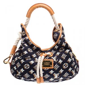 Pre Owned Louis Vuitton Navy Blue Monogram Limited Edition Bulles MM Bag