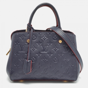 Pre Owned Louis Vuitton Marine Rogue Monogram Empreinte Leather Montaigne BB Bag