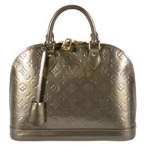 Pre Owned Louis Vuitton Vert Bronze Monogram Vernis Alma PM