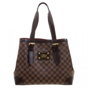 Pre Owned Louis Vuitton Damier Ebene Canvas Hampstead MM Bag
