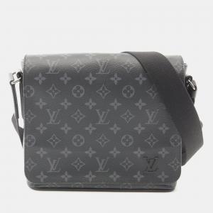 Louis Vuitton District Pm Nm Shoulder Bag Monogram Eclipse Black Lv