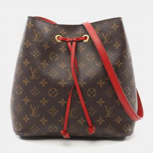 Louis Vuitton Neonoe Shoulder Crossbody Bag  Monogram Leather Coquelicot