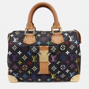 Louis Vuitton Black Multicolor Monogram Speedy 30 
