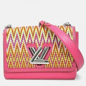 Louis Vuitton Shoulder Bag Epi Twist Mm Leather Pink X Multicolor Silver