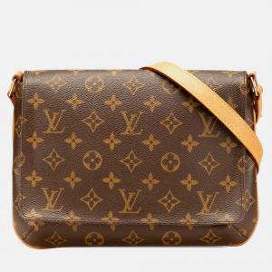 Louis Vuitton Brown Monogram Musette Tango Long Strap