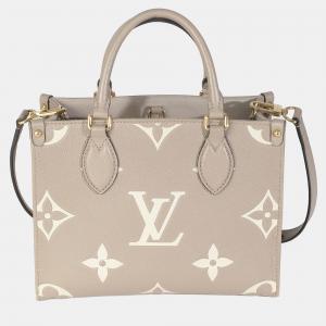 Louis Vuitton Dove Cream Monogram Empreinte Onthego PM