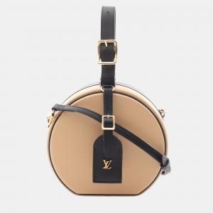 Louis Vuitton Petit Boite Chapeau Shoulder Handbag  Leather Beige Bk