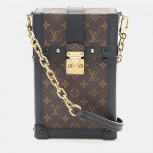 Louis Vuitton Pochette Trunk Vertical Brown Monogram Canvas Crossbody Bag