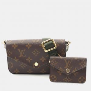 Louis Vuitton Multi Pochette Felicie Brown Monogram Canvas Crossbody Shoulder Bag