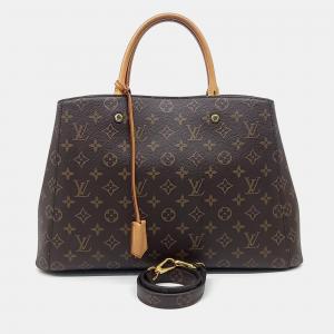 Louis Vuitton Brown Coated Canvas Monogram Montaigne GM