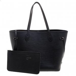 Louis Vuitton Black Epi Leather Neverfull MM Bag