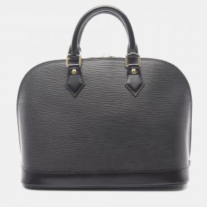 Louis Vuitton Alma Handbag Epi Leather Black