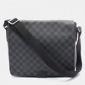 Louis Vuitton District MM Black Damier Graphite Canvas Messenger Bag