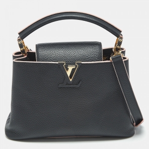Louis Vuitton Black/Pink Taurillon Leather Capucines BB Bag