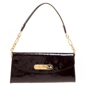 Pre Owned Louis Vuitton Amarante Monogram Vernis Sunset Boulevard Bag