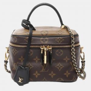 Louis Vuitton Black/Brown Monogram Reverse Coated Canvas Leather Vanity NV PM Handbag