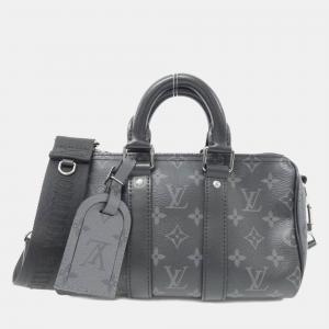Louis Vuitton Monogram Eclipse Reverse Keepall Bandouliere 25Cm Boston Bag