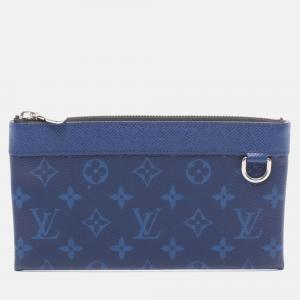 Louis Vuitton Pochette Discovery Pm Coin Purse  Taigalama Leather Cobalt