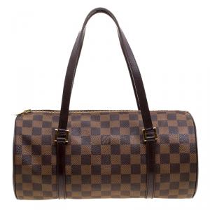 Pre Owned Louis Vuitton Damier Ebene Canvas Papillon 30 Bag & Accessory Pouch