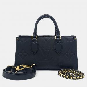 Pre Owned Louis Vuitton Black Leather Empreinte On the Go East West