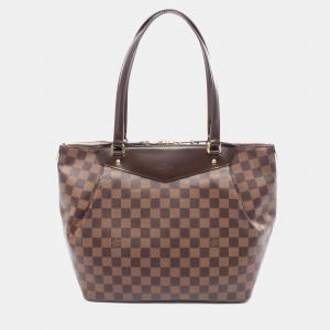 Pre Owned Louis Vuitton Westminister Brown Canvas Totes Bag
