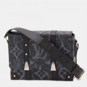 Pre Owned Louis Vuitton Black Monogram Pastel Trunk Messenger Pm Bag