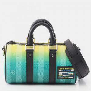 Pre Owned Louis Vuitton Keepall Xs Damier Stripes Multicolor Coated Canvas And Leather Handbag 