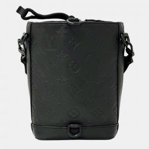Pre Owned Louis Vuitton Monogram Shadow Shoulder Bag In Empreinte Nylon Noe Swing Noir Bucket