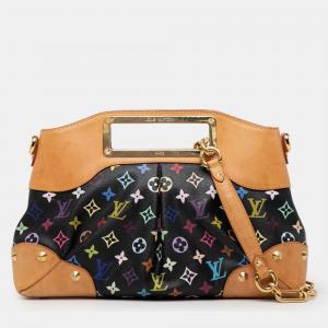Pre Owned Louis Vuitton Black Monogram Multicolore Judy MM