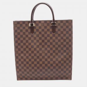 Pre Owned Louis Vuitton Brown Damier Ebene Sac Plat