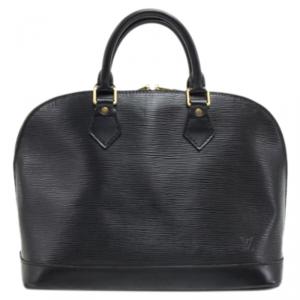 Pre Owned Louis Vuitton Noir Epi Leather Alma PM Bag