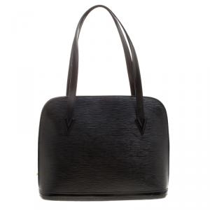 Pre Owned Louis Vuitton Black Epi Leather Lussac Bag