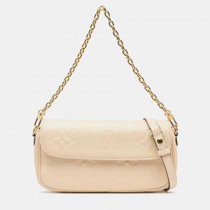 Pre Owned Louis Vuitton Brown Monogram Empreinte Giant Ivy Wallet on Chain