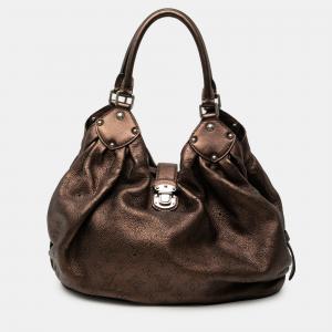 Pre Owned Louis Vuitton Brown Monogram Mahina L Hobo