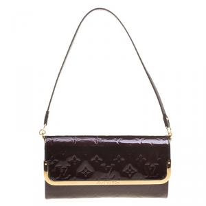 مملوكة مسبقًا Louis Vuitton Amarante Monogram Vernis Rossmore MM Clutch 