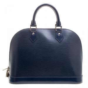 Pre Owned Louis Vuitton Indigo Epi Leather Alma PM Bag