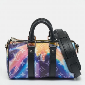 مملوكة مسبقًا Louis Vuitton Keepall Bandouliere XS Limited Edition Monogram Sunset Canvas Satchel