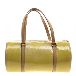 Pre Owned Louis Vuitton Beige Monogram Vernis Bedford Bag