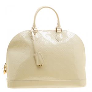 Pre Owned Louis Vuitton Vert Impression Monogram Vernis Alma GM Bag