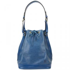 Pre Owned Louis Vuitton Toledo Blue Epi Leather Noe Bag