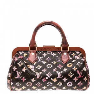 Pre Owned Louis Vuitton Limited Edition Richard Prince Monogram Watercolor Aquarelle Papillon Frame Bag