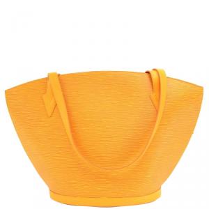 مملوكة مسبقًا حقيبة لوي فيتون سان جاكس جلد أيبي صفراء تاسيل GM