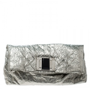 Louis Vuitton Silver Monogram Fabric Limited Edition Altair Clutch