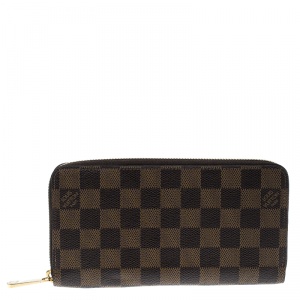 مملوكة مسبقًا Louis Vuitton Damier Ebene Canvas Zippy Wallet