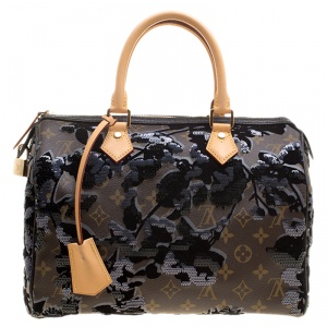 Louis Vuitton Monogram Canvas Limited Edition Fleur De Jais Speedy 30 Bag