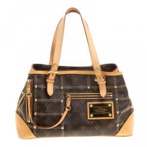 Pre Owned Louis Vuitton Monogram Canvas Limited Edition Riveting Bag