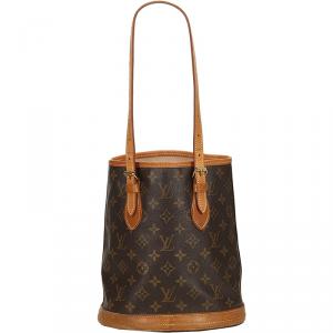 Pre Owned Louis Vuitton Monogram Canvas Petit Bucket Bag