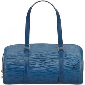 مملوكة مسبقًا Louis Vuitton Toledo Blue Epi Leather Soufflot Bag